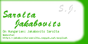 sarolta jakabovits business card